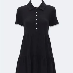 Tiered Polo Shirt Dress